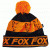 Fox - Fox Black/Orange - Lined Bobble Hat - Czapka zimowa z pomponem